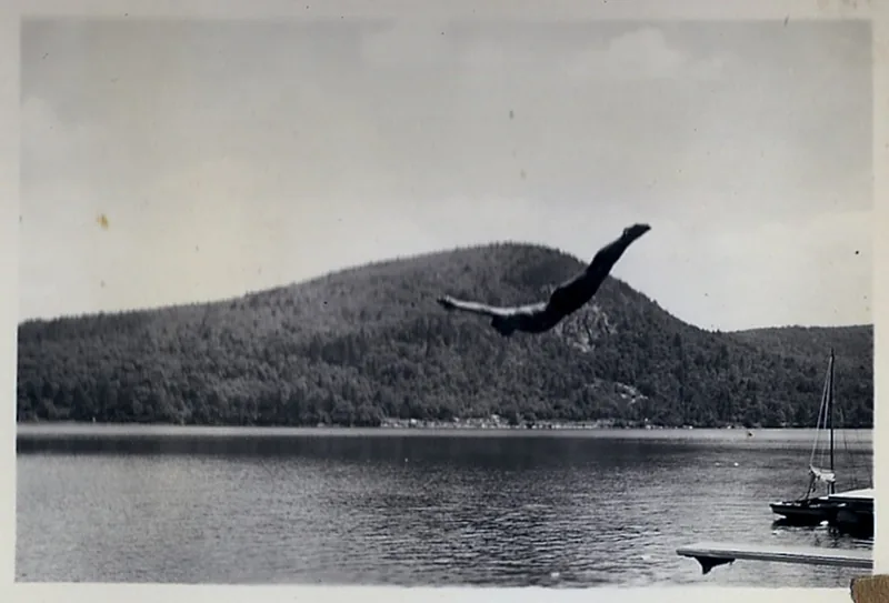 Historic diving photo