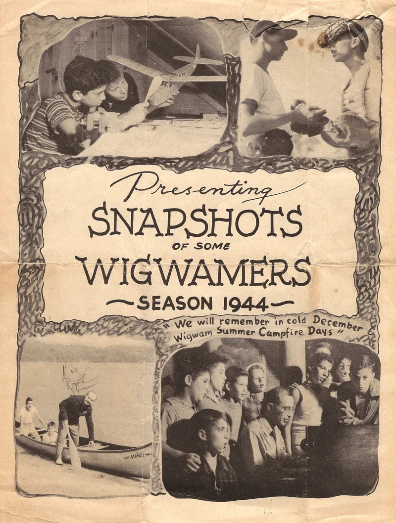 Camp Wigwam campers in 1944, photographed during a wartime summer session