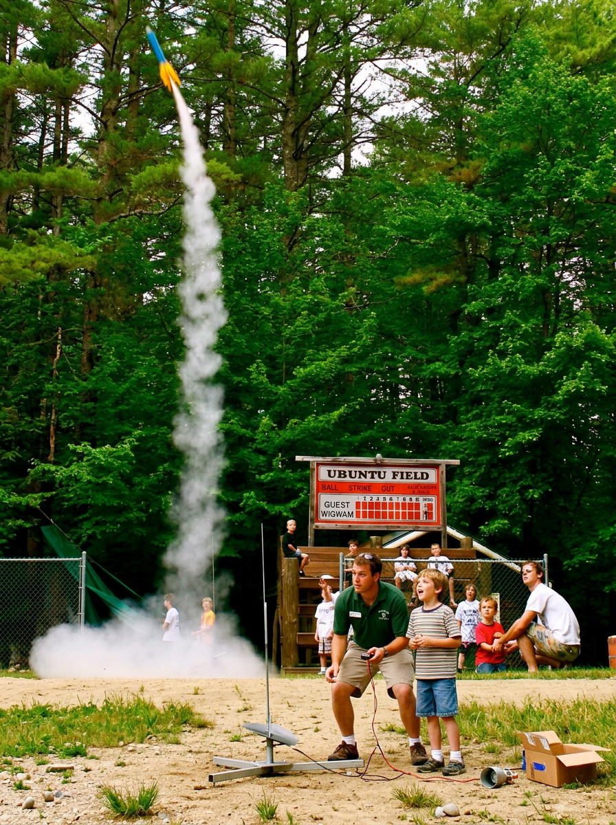 Rocket launch at Camp Wigwam